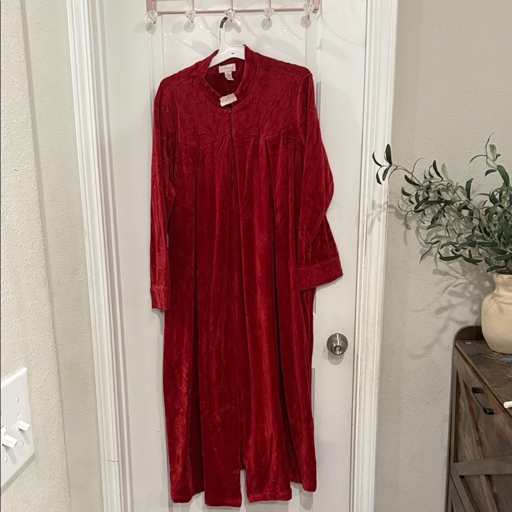 Elegant Red Velvet Dress